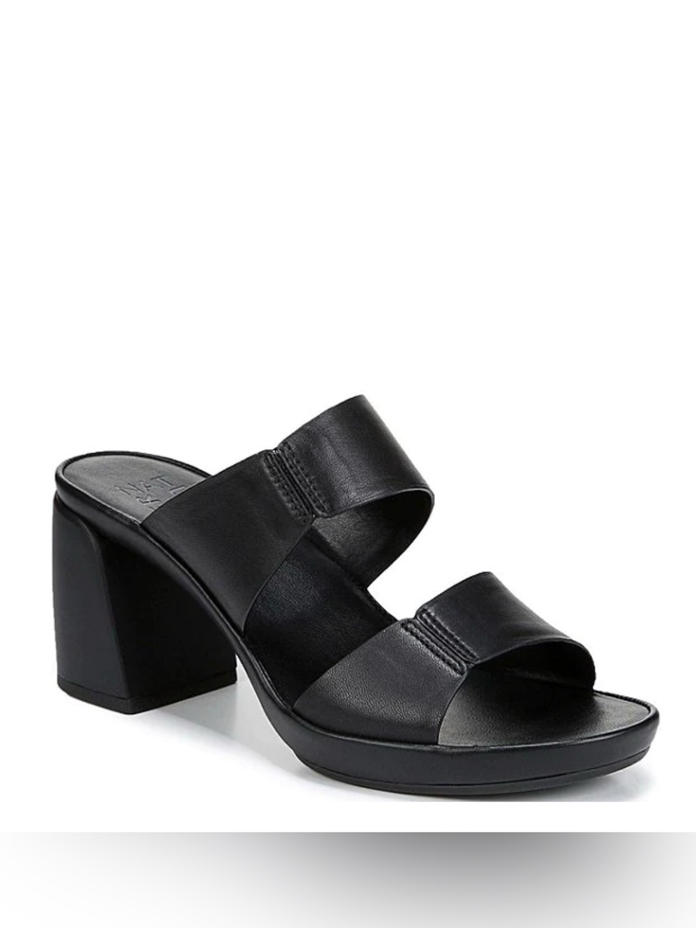 Naturalizer Genn-Whirl Black Platform Mule Sandals Size 8